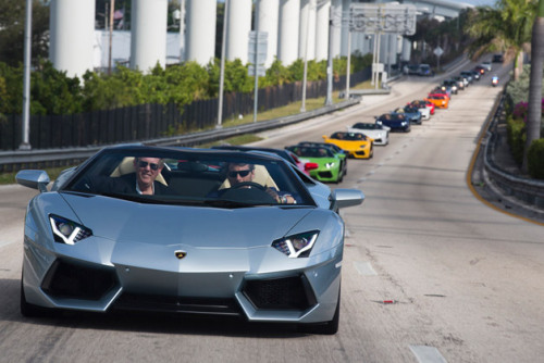 Porn photo topvehicles:  Aventador Traffic Jam!