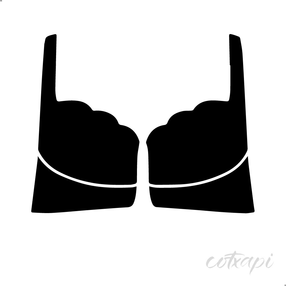 Ladies Bra Design Bikini outline Panty Underwear style in vector art