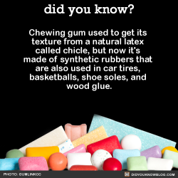 did-you-kno:  Chewing gum used to get its