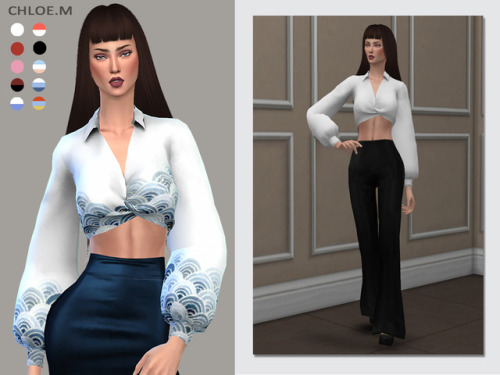chloem-sims4:  Blouse for Female  Created for: The Sims 4 10colorsHope you like it!Download:TSR