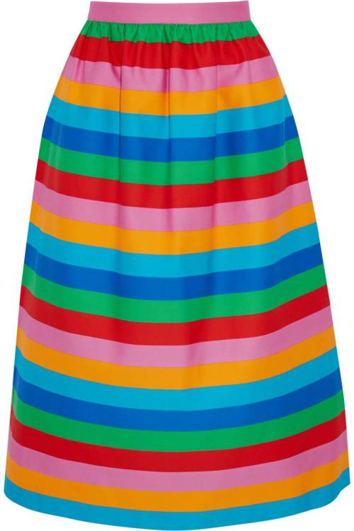 Valentino Striped Cotton and Silk-Blend Canvas Skirt, Size: 40Heart it on Wantering and get an alert