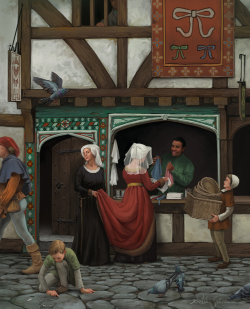 A haberdashery shop in a town c. 1440s. DID YOU KNOW? The Middle Ages were more colorful than pop cu