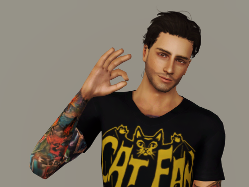 help, i tried out some tattoos and this adorable cat t-shirt on amir and i’m even more in love with 