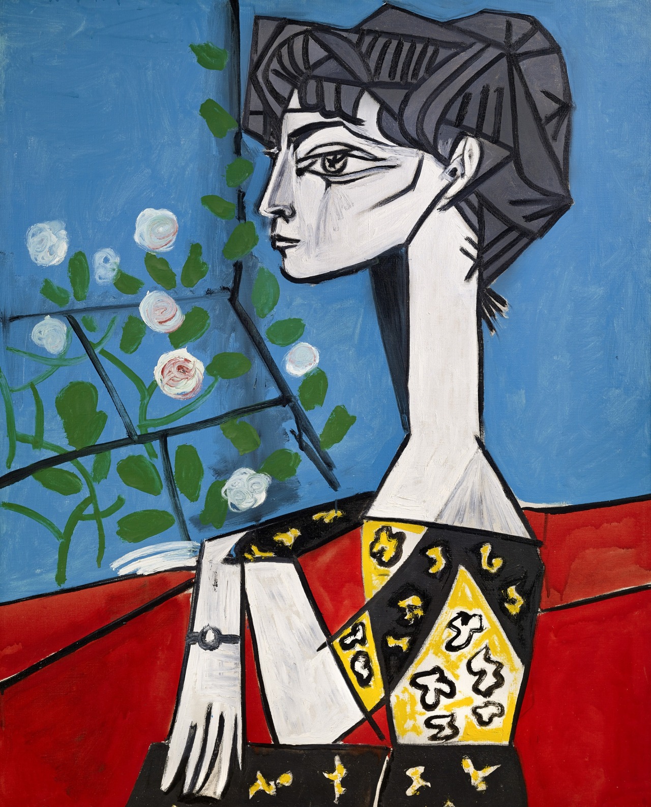 art-history-corner:Madame Z (Jacqueline with Flowers) (1954), Pablo Picasso