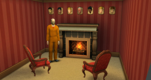 Hannibal Lecter costume and wall mounted sim heads.Hello. im working on more items for the cannibal 