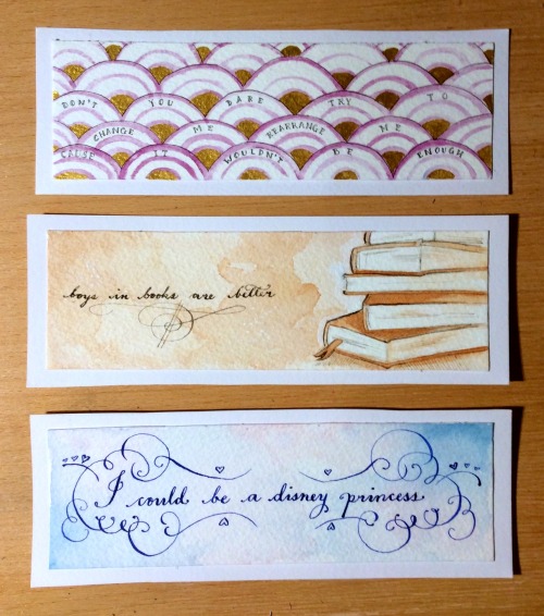 carriehopefletcher: canach-art: @carriehopefletcher lyric bookmarks- Watercolour and ink These are S