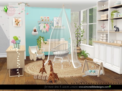 Naturalis Nursery By SIMcredible!designs | Available at TSR. Now you can decorate your entire sims h