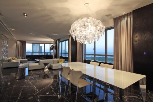 {Another slick find while looking for some inspiration for a model suite project. Designed by vEstud