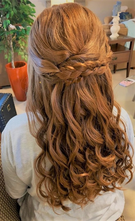 got my hair professionally done for a wedding and i was obsessed - braid goes all around to the fron