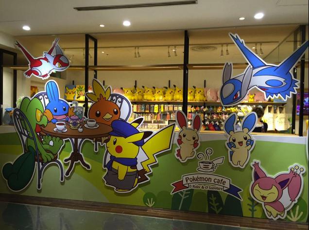 kotakucom:  Photos from the Pokémon Cafe Ω Ruby &amp; α Sapphire, which opened