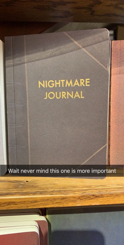 hellenhighwater:  lokidokeyartichoki:      I found a company called “Frantic Meerkat” who makes journals whose sole purpose is to call me out  This is by the Mincing Mockingbird guy (of “I’d sell you to satan for one corn chip” and “The