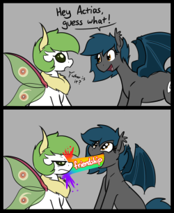 whatsapokemon:@nukepone commissioned a redraw of this old classic comic I made. &gt;w&lt;