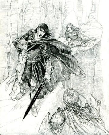 faramireowyn:The Fall of Gondolin. Maeglin, Tuor, Earendil, Idril.