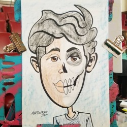 Caricature done today at the Melrose Arts