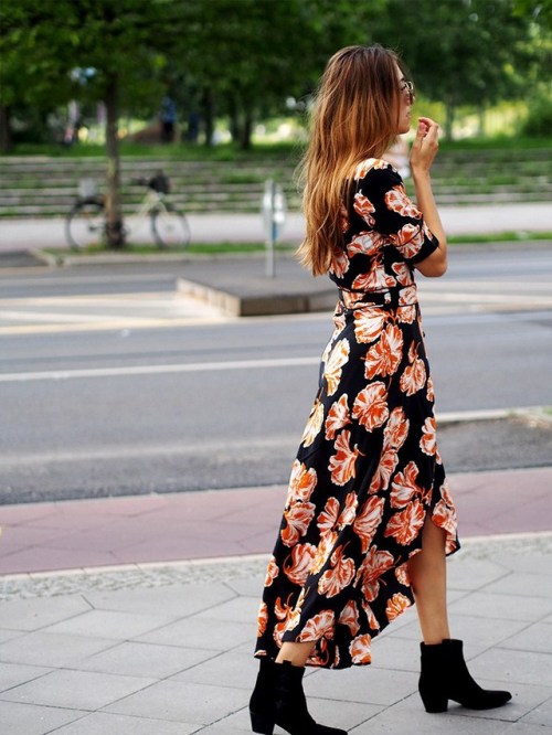 Nina Popovic from helloshopping Ganni: Wrap Dress | Ray Ban: Eyewear | Sain