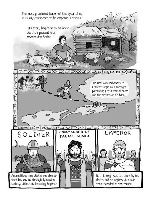 historycomic:Some pages from the Byzantines chapter I’ve been working for awhile on.I WANT IT ALL