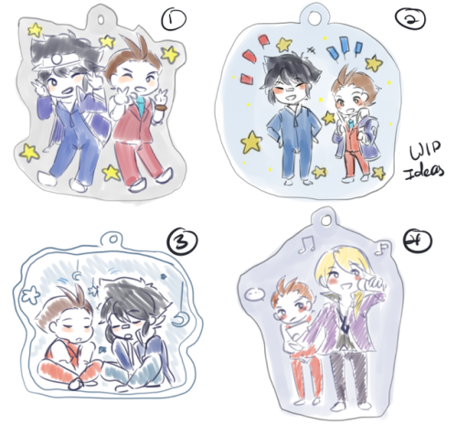 raynef-art: Aaa so guys I am planning on doing acrylic keychain but can you just vote which is the cutest design also likely the design you probably would buy if you have the money or so ? This is my first time so I am not sure how so aaa if you have
