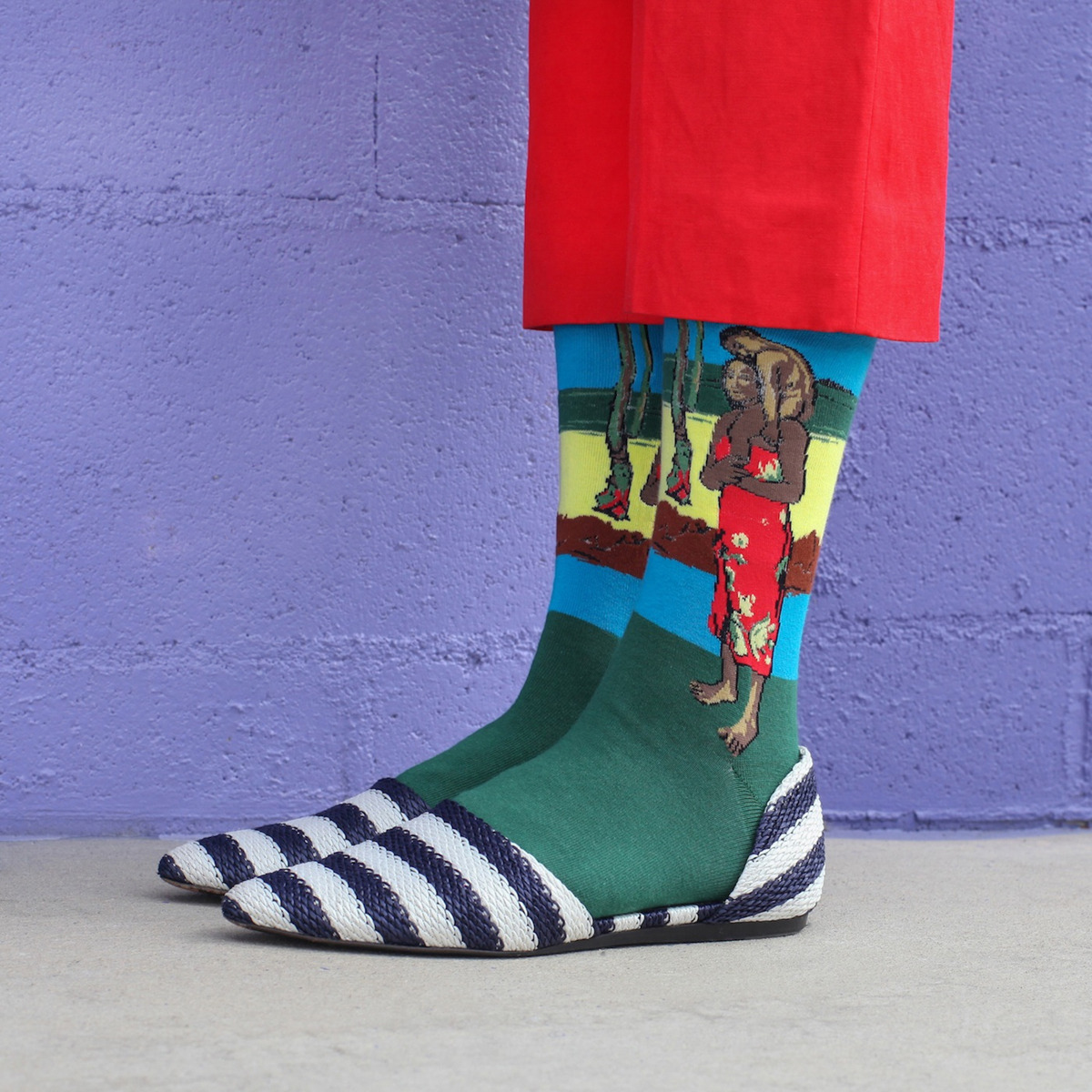 madelinevita:  Katie Brien’s art socks, as seen in an edit for Vogue.  