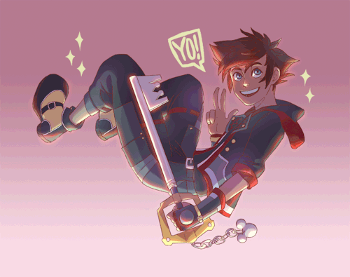 f0oli:  Collab with the wonderful princecanary! He sketched out this cute Sora and I lined and coloured!   (❁´◡`❁)*✲ﾟ*  (nicer quality still!)