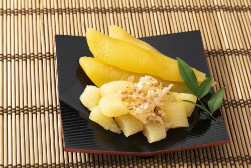 A selection of osechi ryōri, the flavor of the Japanese New Year. Each comes with its own auspicious