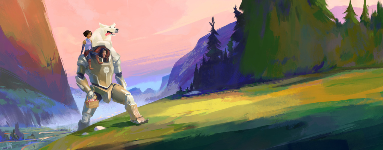 bryankonietzko:  monsterlings:  The final print in this Korrasmi triptych! Plus the
