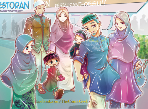 Muslim Happy Family by ~joejitakash