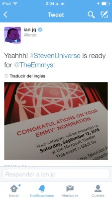 liridreamer:  Congratulations stevencrewniverse ! Steven Universe is going to the Emmy’s! 