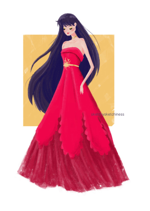 sketchysketchiness:Throwback of my Rei Fashionista! I really like how I did the texture of this dres