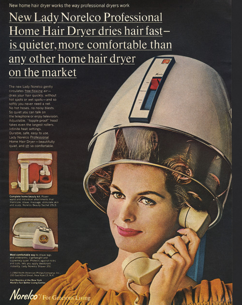 adsausage:Lady Norelco Hair Dryer {1964}