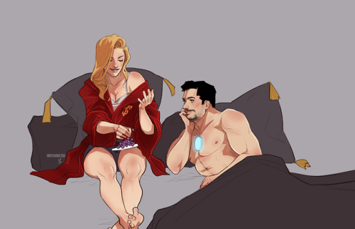 ironswordandstarshield:He’s smitten, he knows that. He’s known it all his life. Tony dares anyone 
