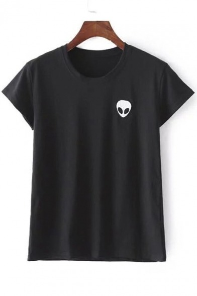snapstyle:  Alien tops.Alien Print Strapy Crop TankAlien Embroidery Color Block Short