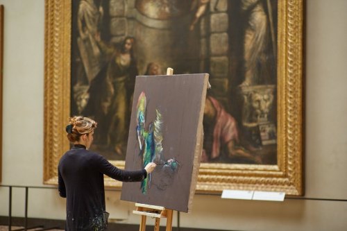entrancefree:Paola Angelini spent 10 hours a day, for 7 days in a row, in the Gallerie dell’Accademi