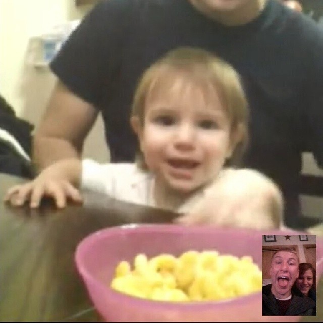 Lauren and I video calling my nephew, Hunter! @bradnchristina @laurenanne13