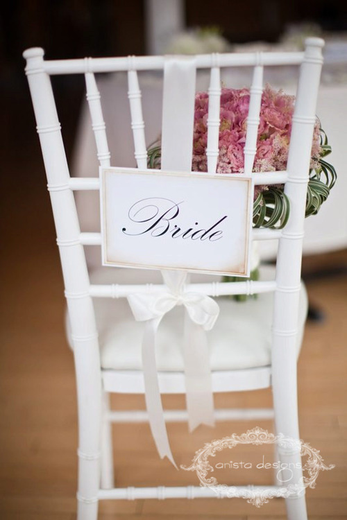 Wedding chair-sign handmade by Anista Designs