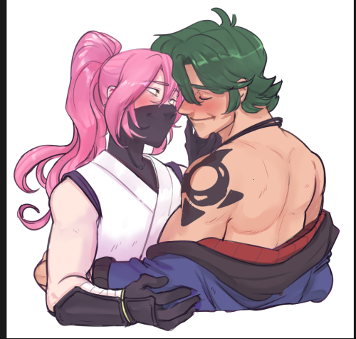 Forehead touch ~ I love these two so much!  I wanted a lot more of them  ;o; 