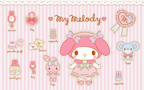 Bubble Tea And Backgrounds My Melody Wallpaper