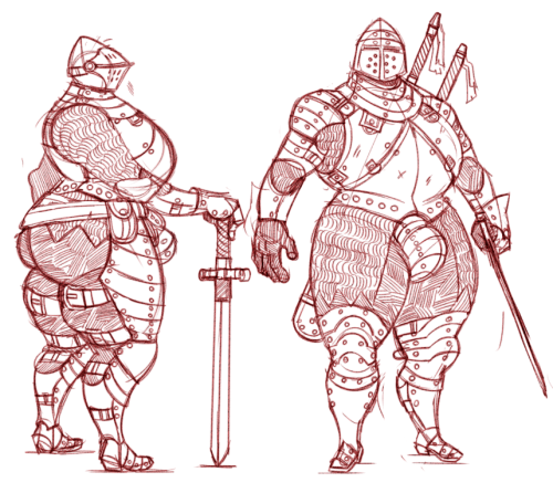 nsfw-roly: Lady knights with codpieces! cant go to war without good crotch protection