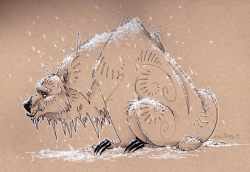 skelizard:  Inktober Day 4- Freeze This bear