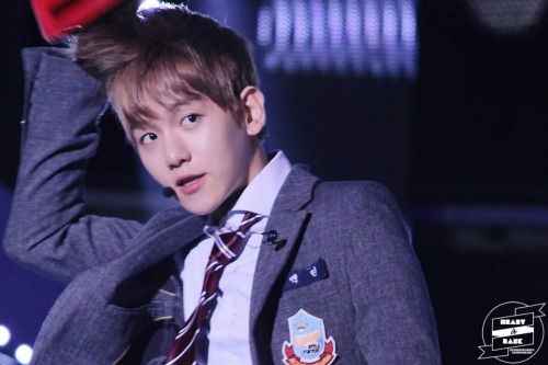 weareone-blog:  [FANTAKEN] 130914 Baekhyun @ MBC Music Core Sky Festival