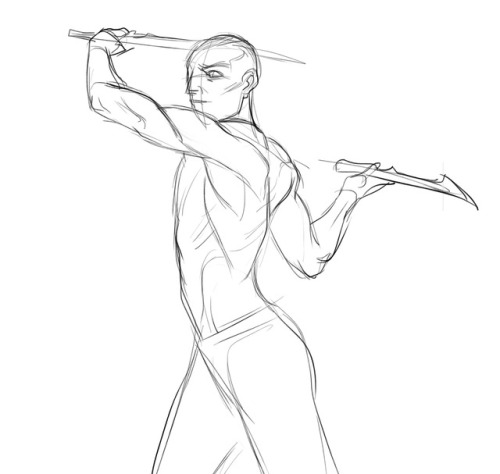 Trying to improve at drawing bodies in motion. I don’t do that often, so I feel is a weakness I have