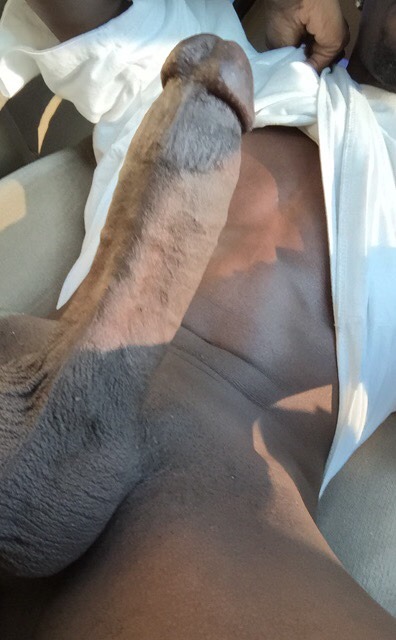 heartbrakkidd:  Horny as hell this morning. Riding with my dick out in the car