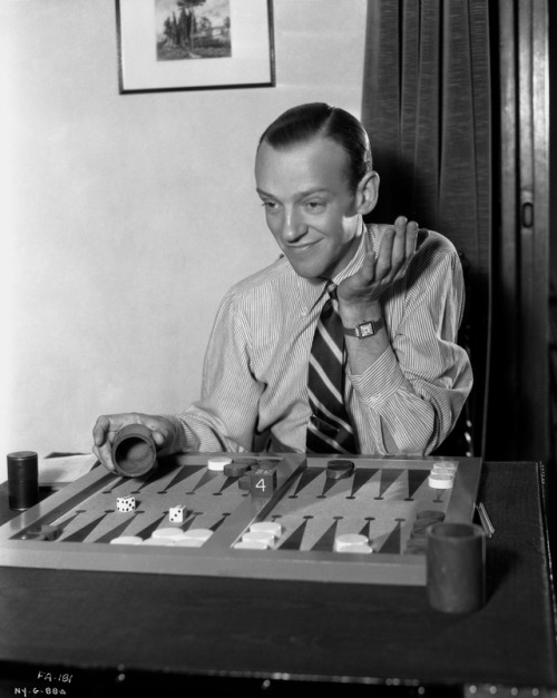freddie-my-love:Fred Astaire loved to play backgammon.