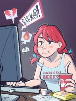 pixelpulp:  Either the Wendy’s Twitter account was taken over by an insult comic, or Wendy Thomas is savage.   cutie &lt;3