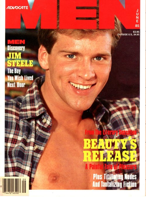 From ADVOCATE MEN (June 1985) Model is Jim Steele