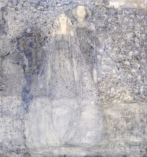 The Silver Apples of the Moon.1912. Pencil and watercolour with highlights of gilt paint and gum ara
