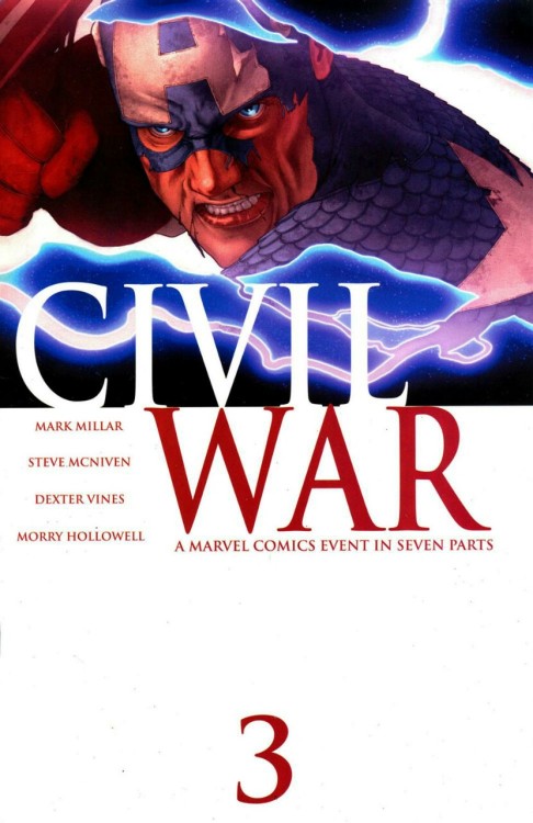 Civil War #1-7 covers by Steve McNiven, Dexter Vines and Morry Hollowell.If you want to read the e