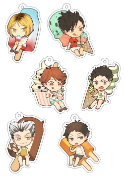 masasei:  HQ!! summer treats charms ^q^ hopefully i’ll have them in time for ACEN (table H08)!! 