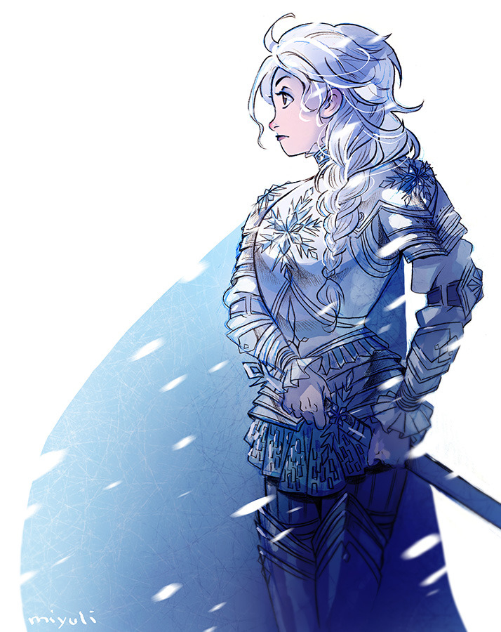 miyuli:  I thought Elsa would look great in armor. (I wish I could draw armor better,