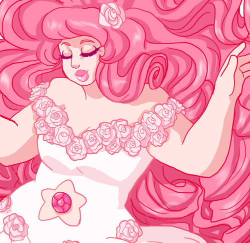 palolabg:  Aesthetic wise when i think of Rose’s character i picture huge dresses and wedding cakes with big buttercream roses; which is what i used for reference/inspiration to design this dress. I wanted to capture something really delicate, but also