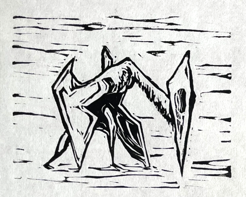 Extraction (2021), Linocut On Paper, Edition Of 5+AP